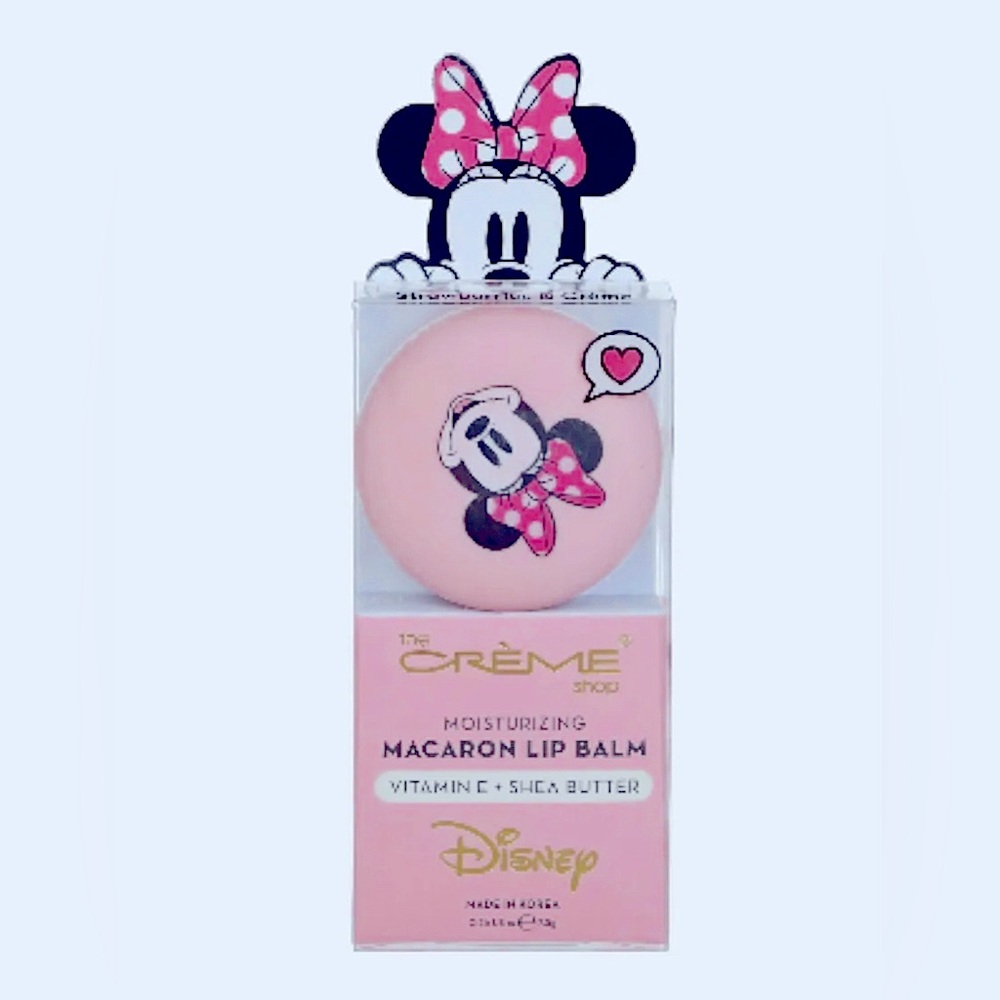 NEW * The Creme Shop / Disney MINNIE MOUSE Macaron Lip Balm STRAWBERRIES & CREME